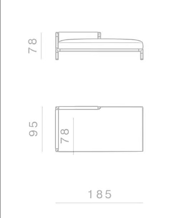 Fabric day bed frame with upholstered back GHIDINI1961 factory GHIDINI1961 from Italy. Foto №13