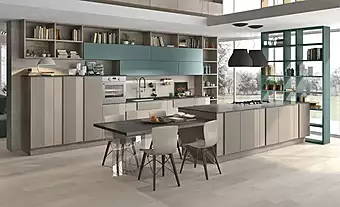 Fitted kitchen in wood LUBE CUCINE Creativa 2