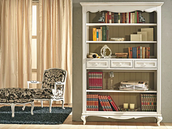 Solid Wood Bookcase PR317 Interiors Italia factory Interiors Italia from Italy