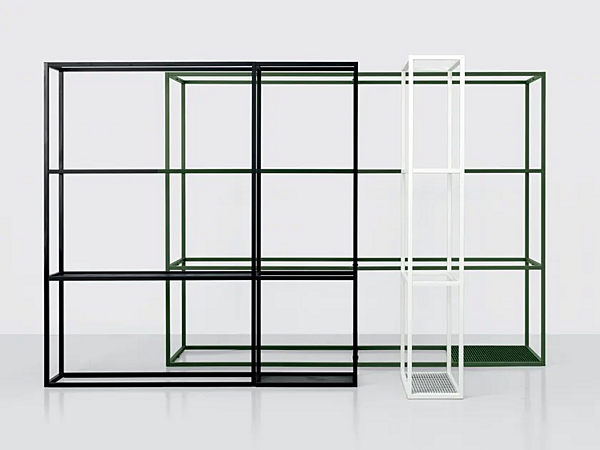 Open sectional metal shelving unit Kristalia Regoli factory Kristalia from Italy. Foto №1