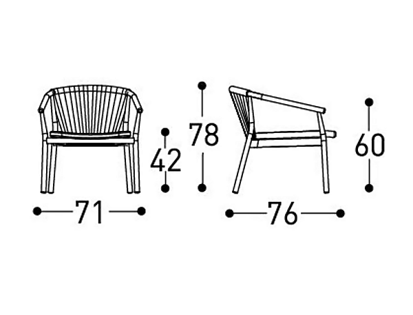 Stackable Aluminium Easy Chair with Armrests VARASCHIN Smart 247L, 247LS, 247LH factory VARASCHIN from Italy. Foto №13