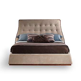 Double bed with upholstered headboard CARPANELLI Desyo factory CARPANELLI from Italy