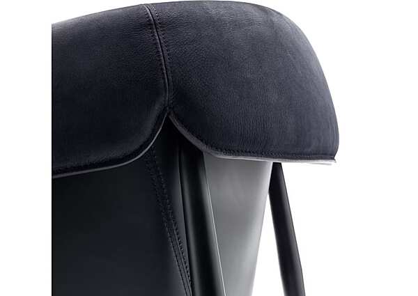 Upholstered leather easy chair with armrests FASEM Montgomery P factory FASEM from Italy. Foto №6