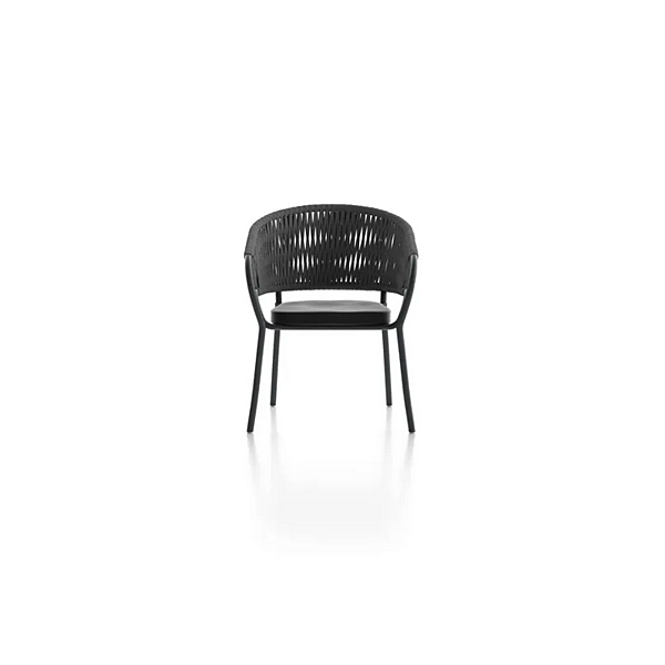 Aluminium chair with armrests and integrated cushion Atmosphera Pleasure 2.0 PLS.SB. factory ATMOSPHERA from Italy. Foto №6