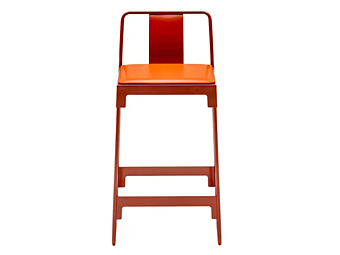 Steel stool with back Mingx Driade factory Driade from Italy