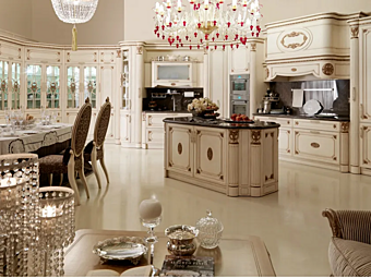 Custom Wooden Kitchen with Island Martini Interiors Sogno Firenze Custom Wooden Kitchen with Island Martini Interiors Sogno Firenze factory MARTINI INTERIORS from Italy