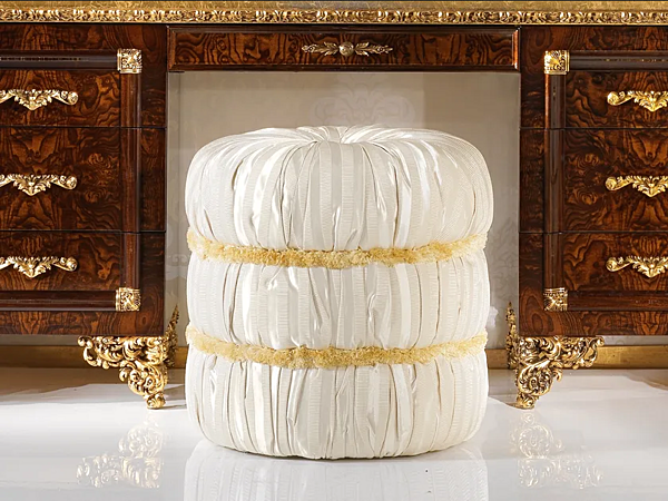 Round fabric pouf Grand Royal A.R. Arredamenti 482 factory A.R.ARREDAMENTI SRL from Italy. Foto №1