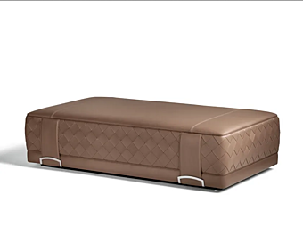 Rectangular leather pouf POLTRONA FRAU Grant factory POLTRONA FRAU from Italy