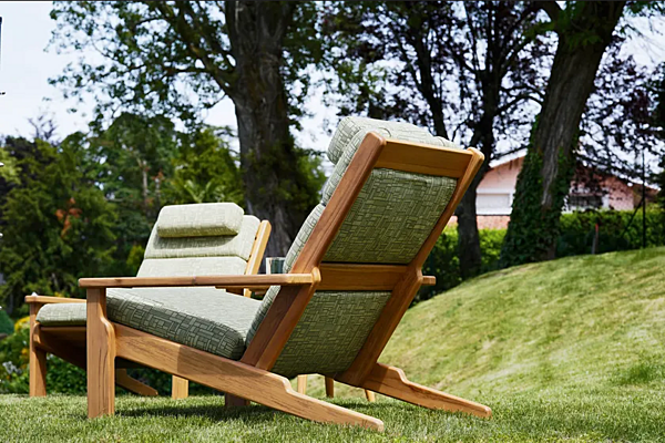 Upholstered teak garden armchair with armrests VARASCHIN Bali 2384 factory VARASCHIN from Italy. Foto №9