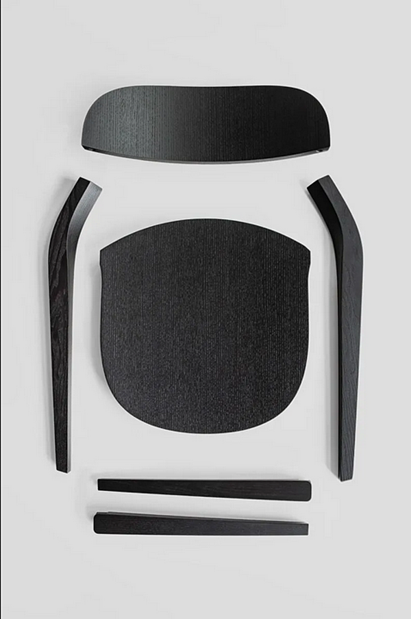 Stackable wooden chair Minima 949 Potocco 949 factory POTOCCO from Italy. Foto №24