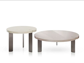 Round wooden coffee table Butter Saba