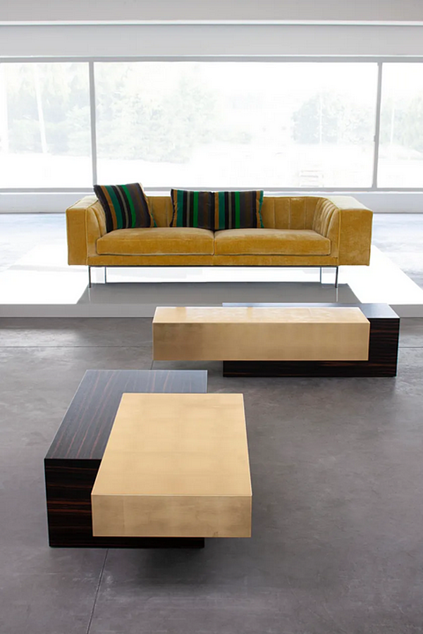 Low rectangular coffee table in ebony wood ERBA ITALIA Protagonista factory ERBA ITALIA from Italy. Foto №2