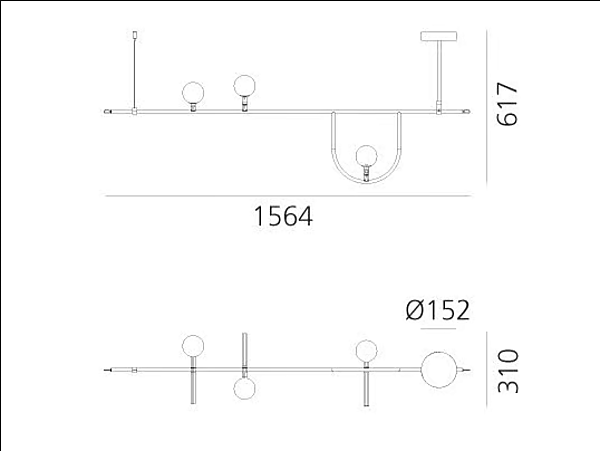 LED Dimmable Steel Pendant Lamp Yanzi Artemide 1104010A, 1106010A factory Artemide from Italy. Foto №14