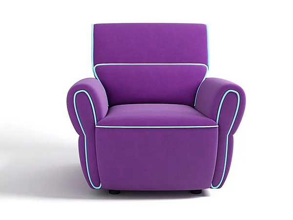 Armchair with armrests upholstered in fabric Egoitaliano Mariu factory Egoitaliano from Italy. Foto №1