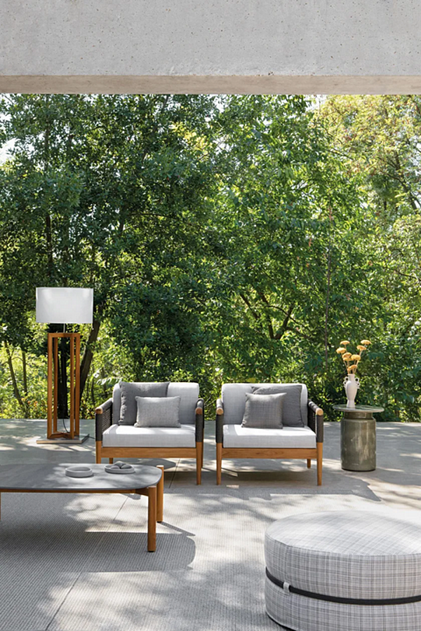 Garden armchair with armrests fabric Lodge Atmosphera LG.PL factory ATMOSPHERA from Italy. Foto №4