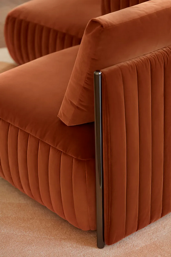 Sectional sofa with removable cover fabric Saba Metis factory SABA from Italy. Foto №7