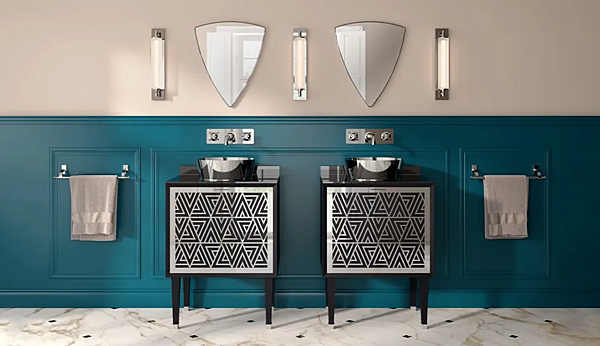 Floor standing wooden vanity unit with drawers Park Avenue Cora 1A PKRCORA1ACES factory Park Avenue from Italy. Foto №5