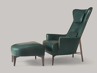 Borzalino Mia Leather Bergere Armchair EUMbPOLT, EUMbPOLT, CROM Borzalino Mia Leather Bergere Armchair EUMbPOLT, EUMbPOLT, CROM factory Borzalino from Italy