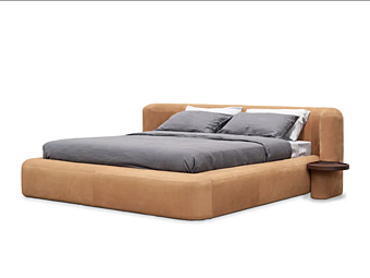 Double bed with upholstered headboard Clara BAXTER factory BAXTER from Italy