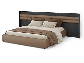 Upholstered double bed with soft back Gallotti&Radice Sunrise Upholstered double bed with soft back Gallotti&Radice Sunrise factory Gallotti & Radice from Italy
