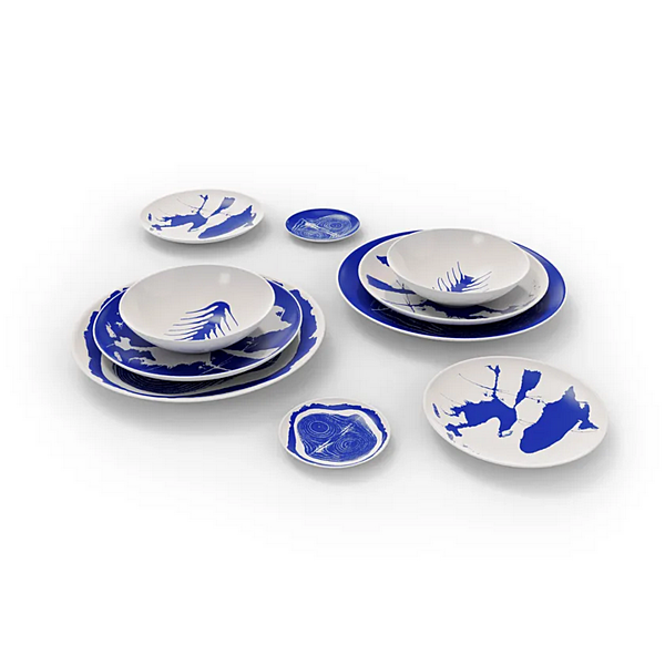 Set of 2 Porcelain Placeholder Plates CASSINA Tronc GNR CP 02 factory CASSINA from Italy. Foto №6