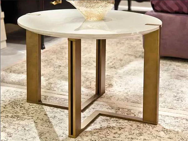 Round coffee table in gold finish CASA +39 RT519 6656 factory CASA +39 from Italy. Foto №1