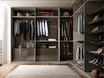 Sectional walk-in wardrobe outfit 1182 LAGO Sectional walk-in wardrobe outfit 1182 LAGO factory LAGO from Italy