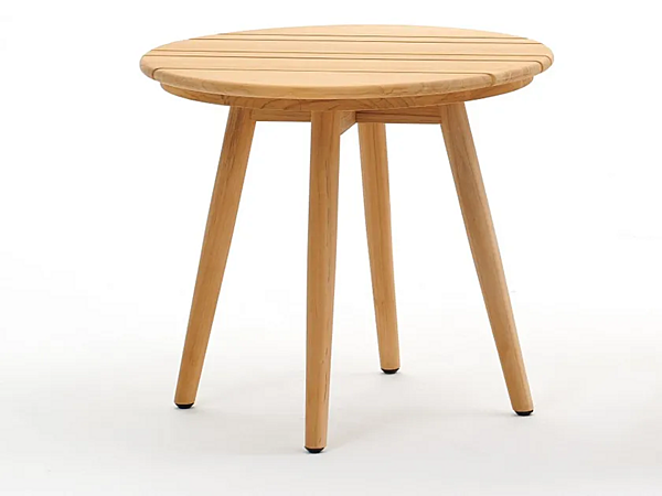 Round Teak Garden Side Table VARASCHIN Lapis 2415 factory VARASCHIN from Italy. Foto №1