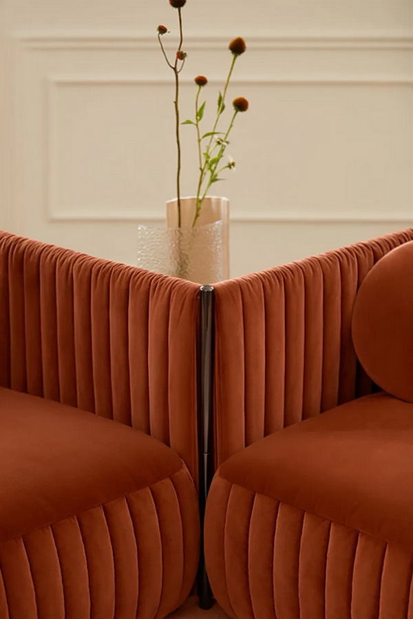 Sectional sofa with removable cover fabric Saba Metis factory SABA from Italy. Foto №5