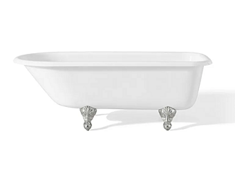 Asymmetric Freestanding Cast Iron Roll Top Bathtub Gaia Mobili factory GAIA from Italy