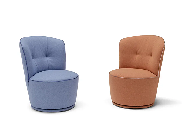 Swivel fabric armchair Egoitaliano Scisci 0123 factory Egoitaliano from Italy. Foto №2