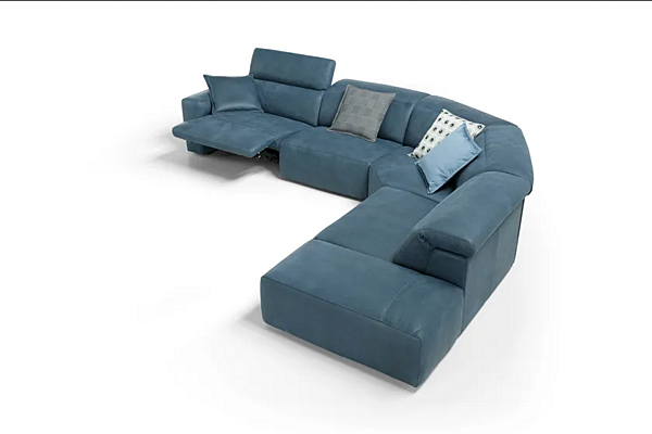 Corner Recliner Modular Leather Sofa Beverly Egoitaliano factory Egoitaliano from Italy. Foto №7