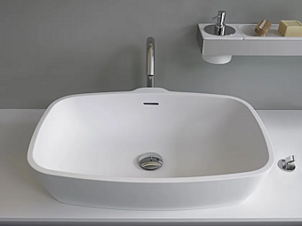 Countertop rectangular washbasin Cristalplant AGAPE factory Agape from Italy