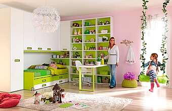 Fitted ash bedroom set with bridge wardrobe Moretti Compact KC402 factory MORETTI  COMPACT from Italy