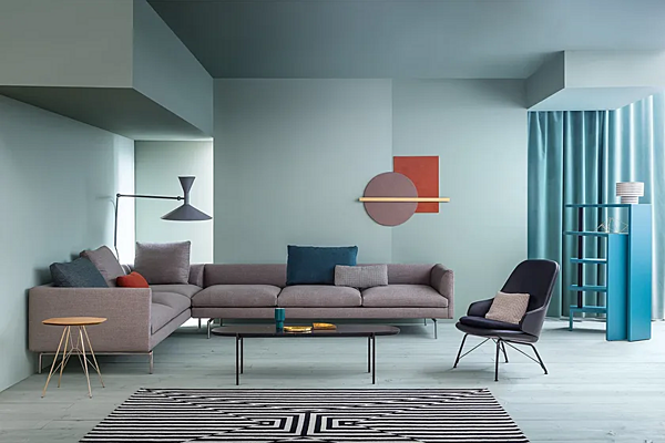 Sectional sofa with removable cover Flamingo ZANOTTA factory ZANOTTA from Italy. Foto №8