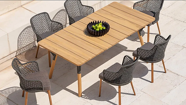 Teak garden table Link VARASCHIN factory VARASCHIN from Italy. Foto №2