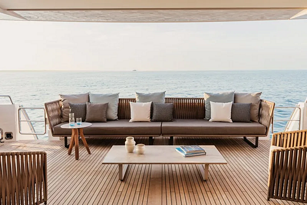 Modular 2-Seater Garden Sofa with Fabric Upholstery KETTAL Bitta factory KETTAL from Italy. Foto №6