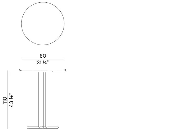 High table round ash and metal Graphic 955 TAC Potocco 955/TAC factory POTOCCO from Italy. Foto №6