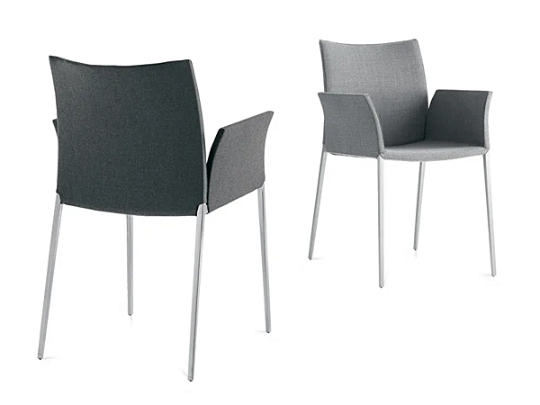 Chair with armrests fabric upholstery ZANOTTA Lia 2088 factory ZANOTTA from Italy. Foto №2