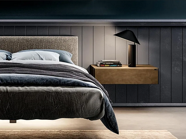 Wall Mounted Glass Bedside Table LAGO Materia 1070 factory LAGO from Italy. Foto №1