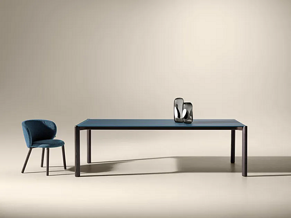 Rectangular glass table Correr Slim LAGO factory LAGO from Italy. Foto №1