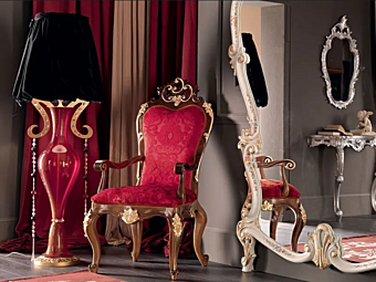 Upholstered fabric armchair Modenese Luxury Interiors 11501 factory MODENESE GASTONE from Italy