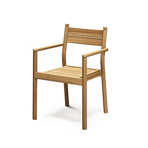 Stackable wooden garden chair with armrests Atmosphera Apache factory ATMOSPHERA from Italy. Foto №10