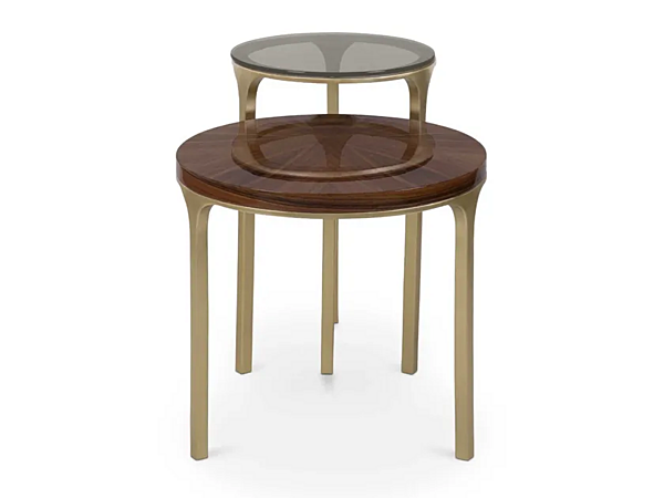 Round brass coffee table Luray BRABBU factory BRABBU from Italy. Foto №3