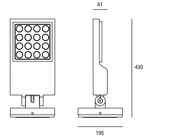 LED Aluminium Outdoor Floodlight Cefiso Artemide factory Artemide from Italy. Foto №6