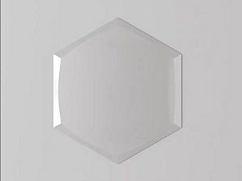 Hexagonal Wall Mounted Bathroom Mirror Park Avenue Six PKSIX factory Park Avenue from Italy
