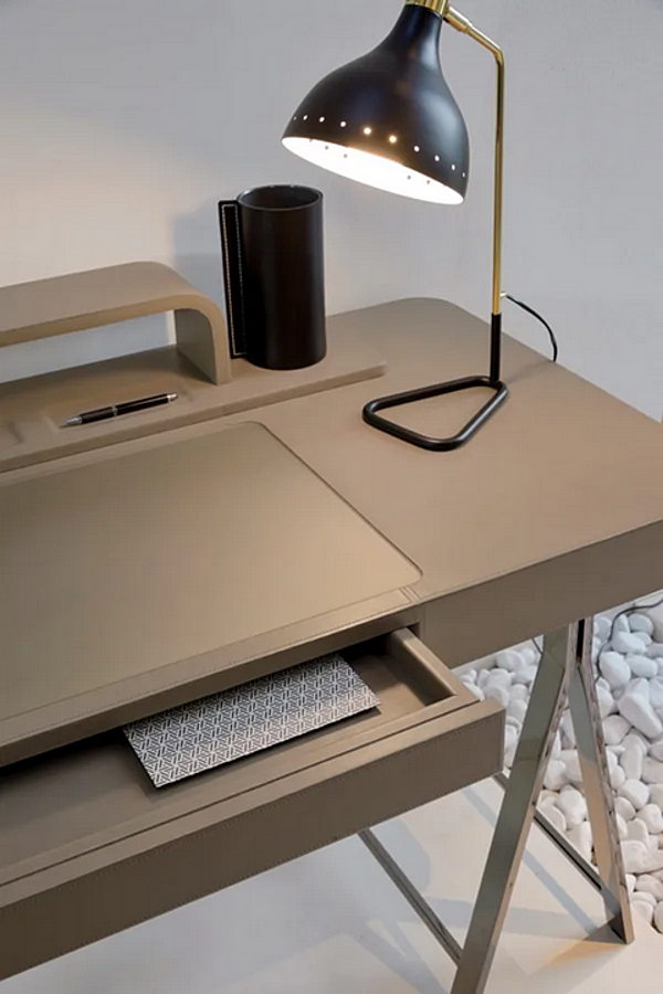 Secretary desk with drawers covered in tanned leather I 4 Mariani Napa factory i 4 Mariani from Italy. Foto №5