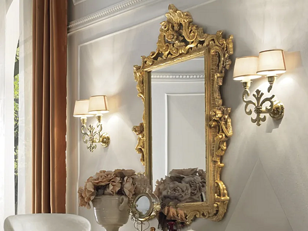 Rectangular wall mounted mirror with diamante frame CASA +39 110 factory CASA +39 from Italy. Foto №1