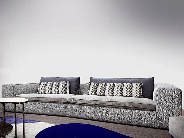 Sectional fabric sofa with chaise longue ERBA ITALIA DAVID factory ERBA ITALIA from Italy. Foto №7