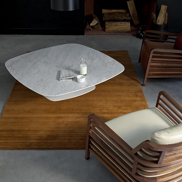 Low Square Coffee Table Carrara Marble LIGNE ROSET Alster 0050DN2L factory LIGNE ROSET from Italy. Foto №3